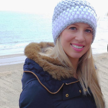 Crochet hat pattern Nordic Snow Hat UK