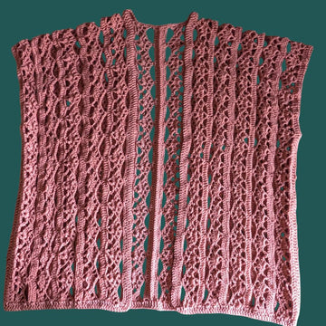 DESERT ROSE BREEZE CROCHET KIMONOBEACH COVER-UP