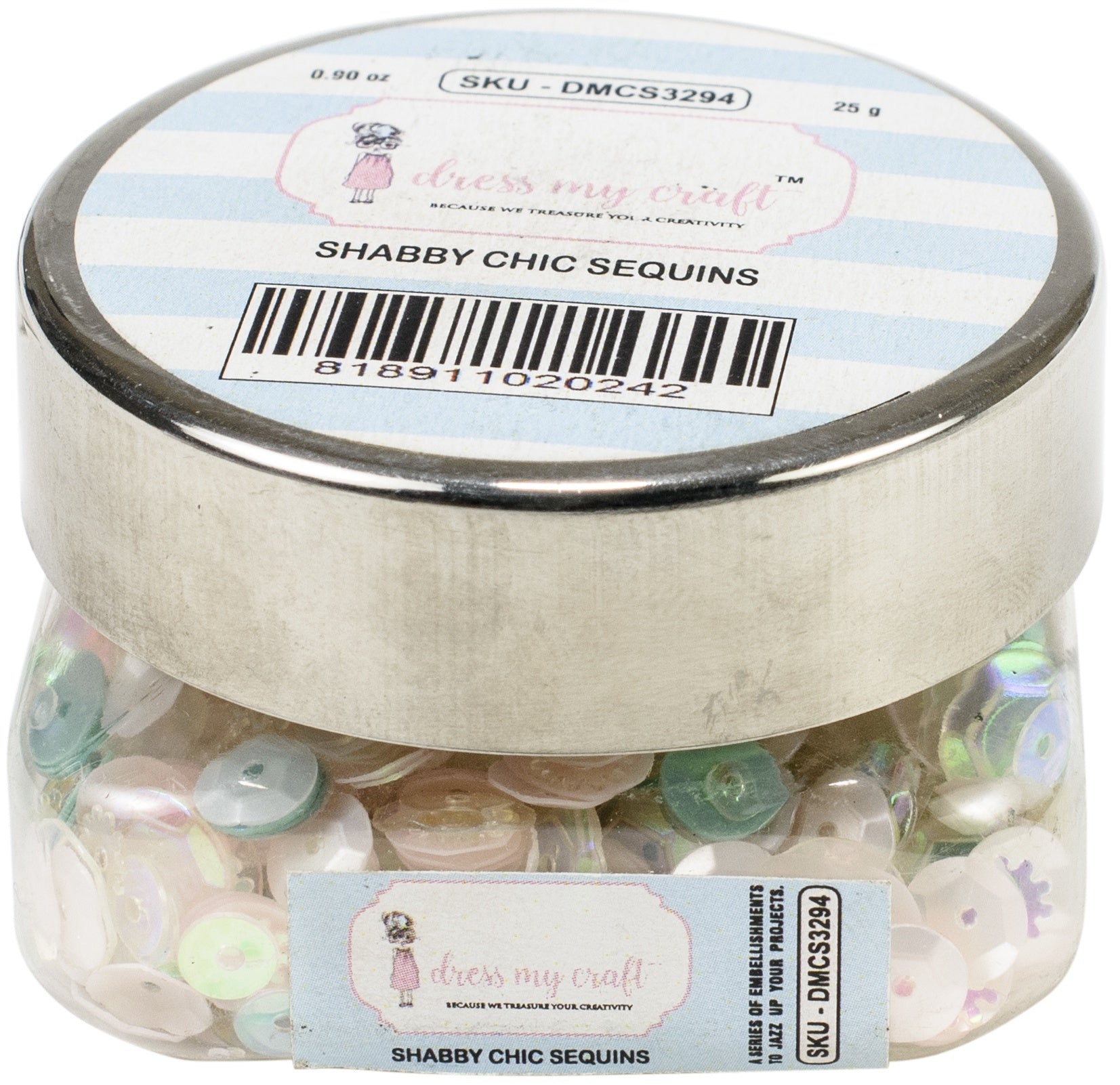 Dress My Crafts Sequins 25gms - Shabby Chic