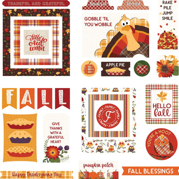 Photoplay Paper Mad 4 Plaid Fall Ephemera Cardstock Die-Cuts - 597917