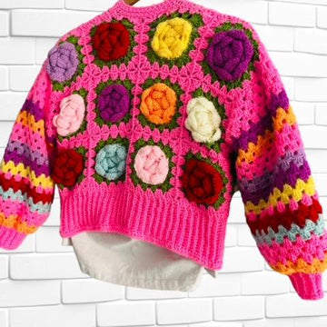 Rose Crochet Cardigan
