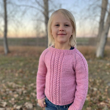 Simple Raglan Cable Sweater