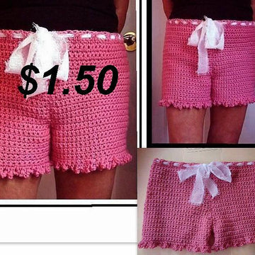 578 CROCHET SHORTS, any size baby to plus size