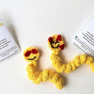 Valentine's Worry Worm Crochet Pattern