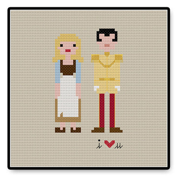 Cinderella and Prince Charming In Love - PDF Cross Stitch Pattern