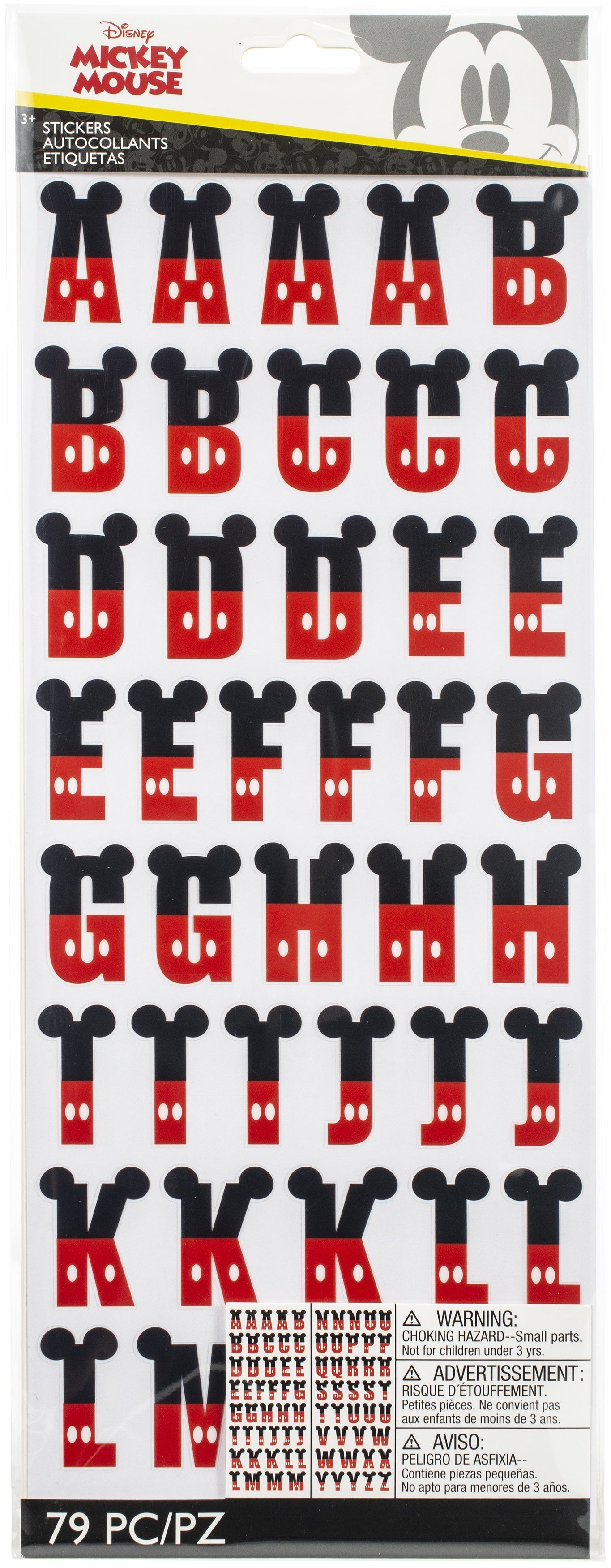 EK Success EK Disney Alphabet Stickers 79/Pkg - Mickey