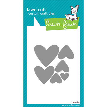 Lawn Fawn Lawn Cuts Custom Craft Die - Hearts