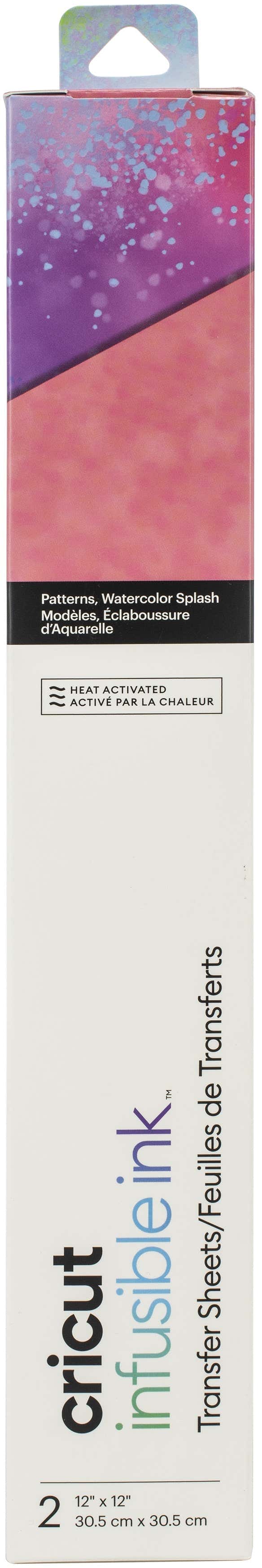 Cricut Infusible Ink Transfer Sheet 12"X12" 2/Pkg - Watercolor Splash