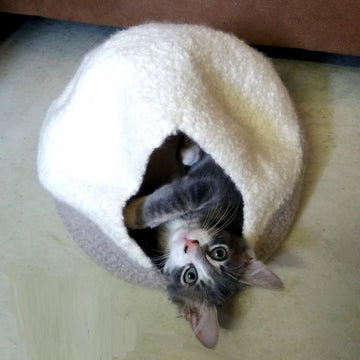Felted Cat Cave/Bed