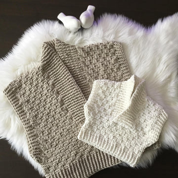 Harmony Basketweave Shawl Collar Vest N 634