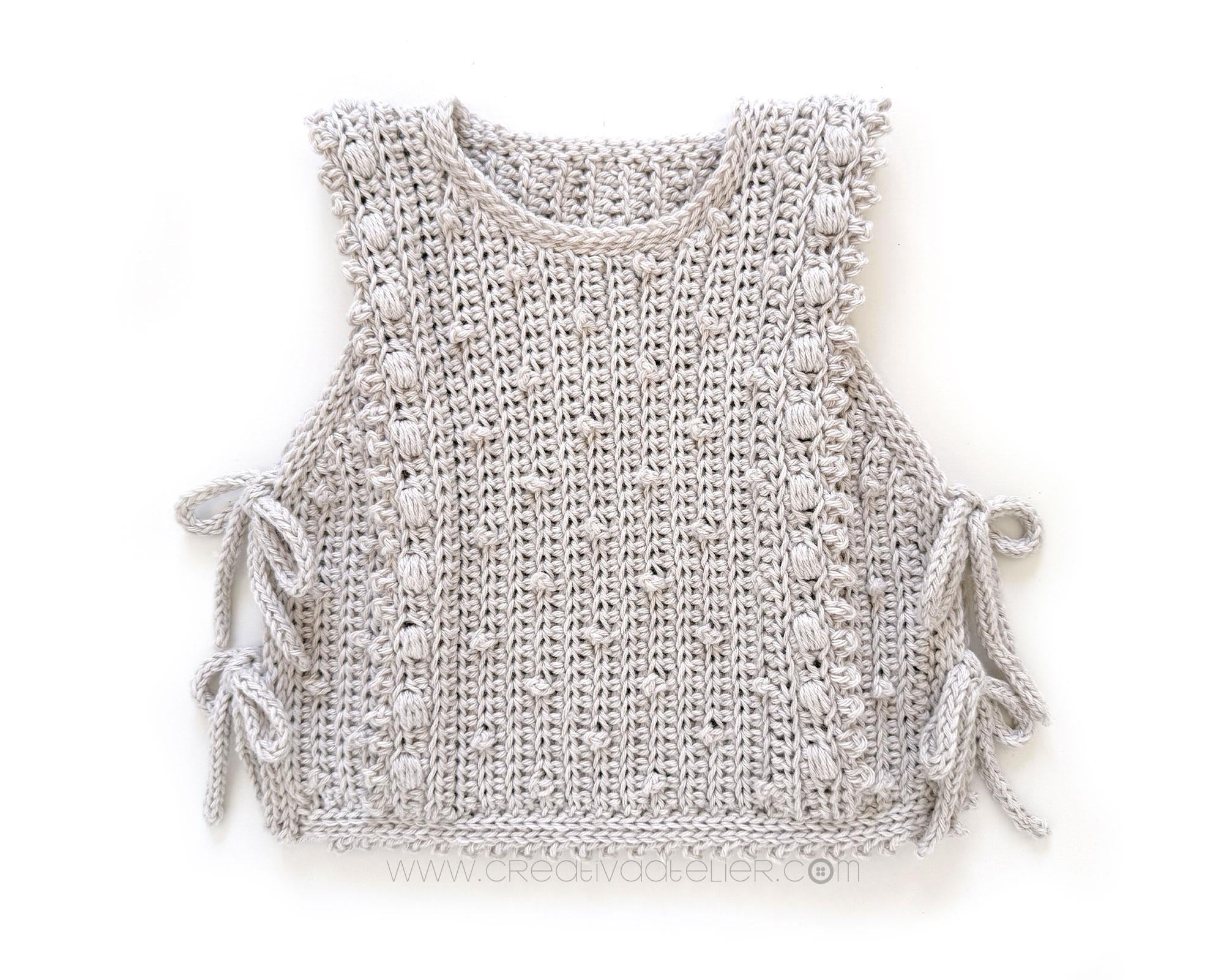 2-4 years – PICOTS Crochet Vest Pattern