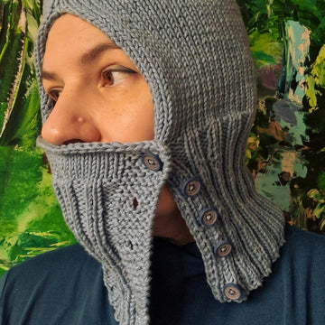 Sage Balaclava for Aran