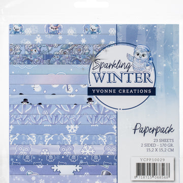 Find It Trading Yvonne Creations Paper Pack 6"X6" 23/Pkg - Sparkling Winter, Double-Sided