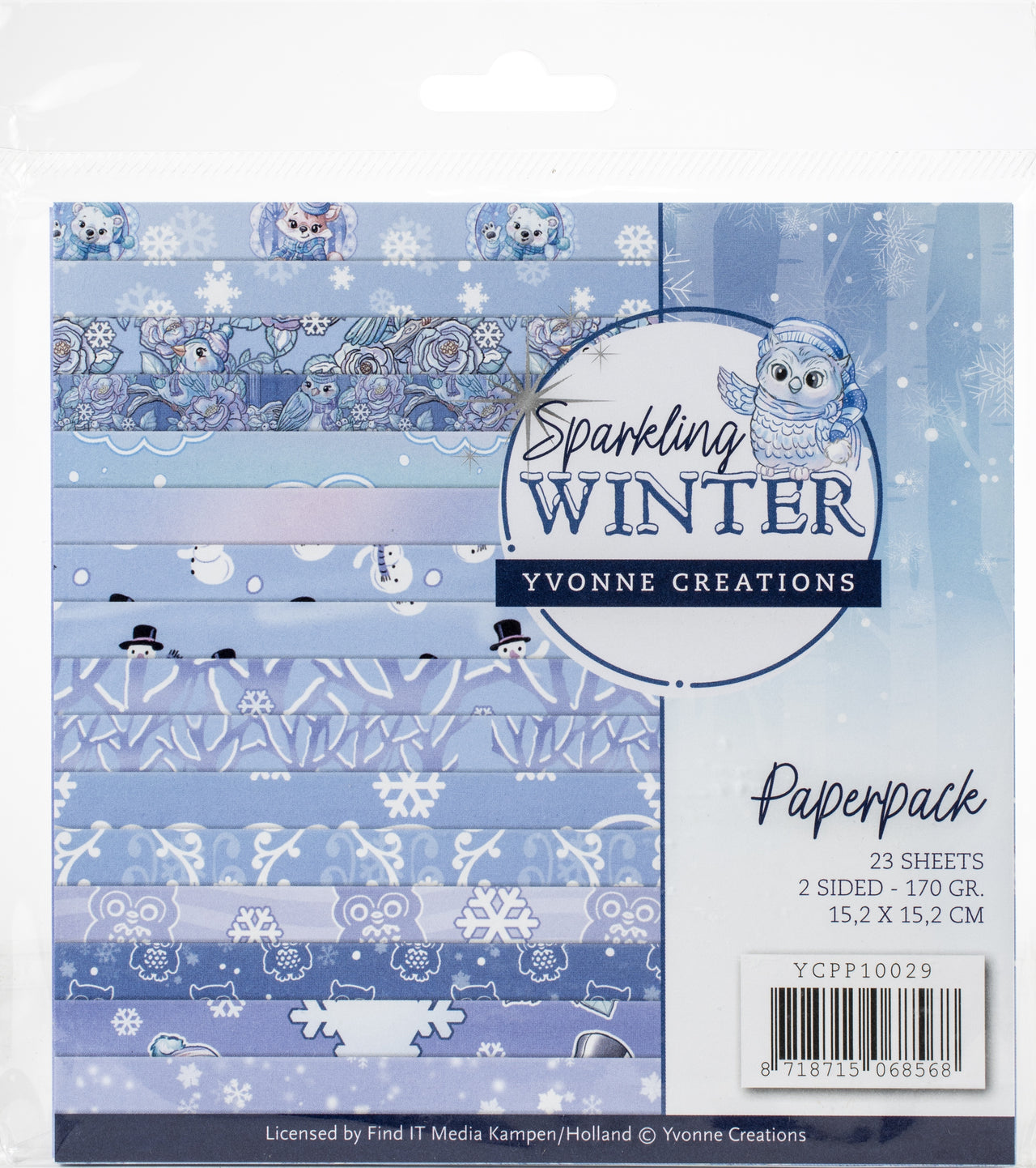 Find It Trading Yvonne Creations Paper Pack 6"X6" 23/Pkg - Sparkling Winter, Double-Sided