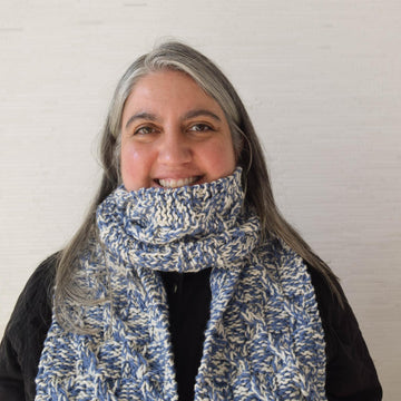 Checkerboard Cable Scarf