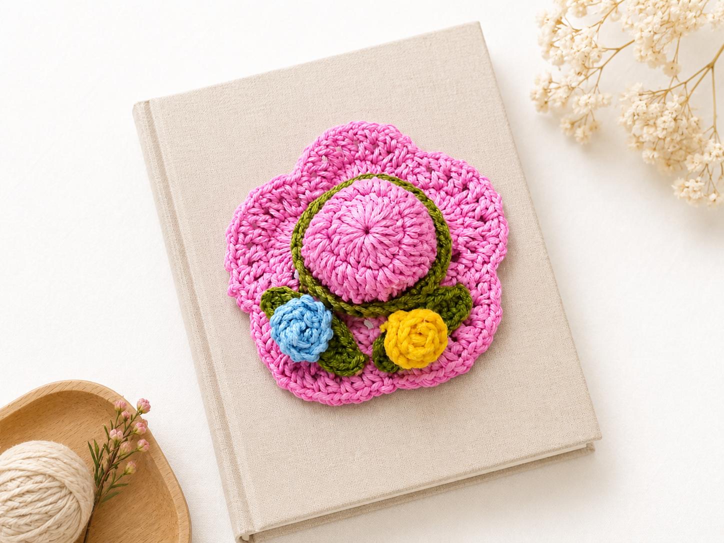 Crochet Hat Keychain Pattern – Mini Hat Bag Charm | PDF + Video Tutorial