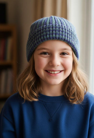 Two Way Stripe Beanie / Toque