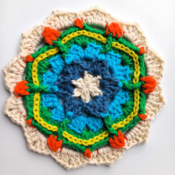 Crochet Mandala | Crochet Doily | Hexie Splash