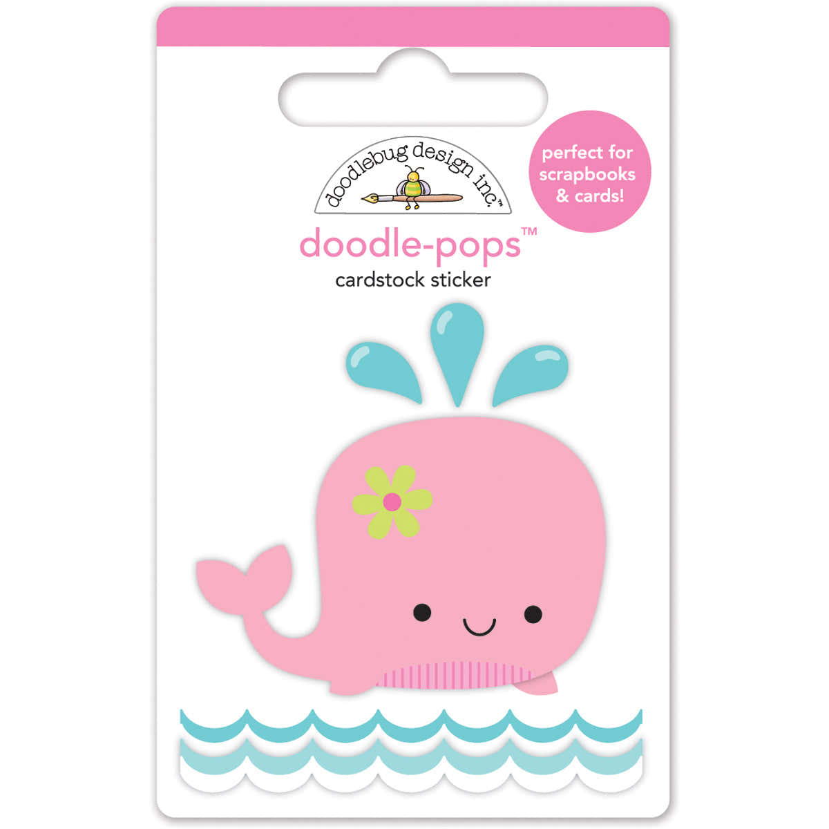 Doodlebug Doodle-Pops 3D Stickers - Winnie Whale