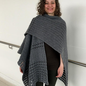 Crochet Ruana Pattern: Never-A-Gray-Day Ruana