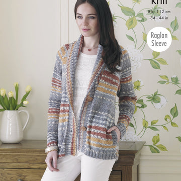 Jacket, Sweater & Scarf in King Cole Drifter DK - 4546 - Downloadable PDF