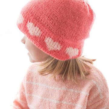 Double Brim Heart Hat