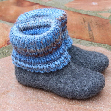 Felt Boots / Slippers with Turtleneck