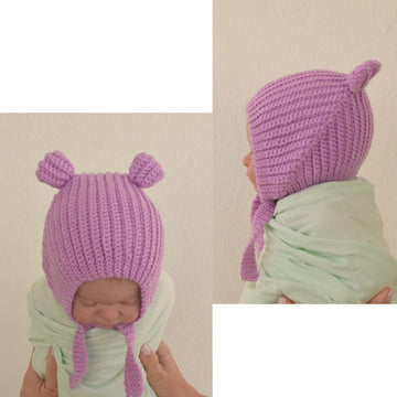 Baby bear ear bonnet