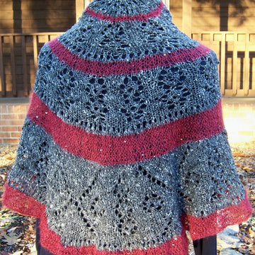 Winter Skies - shawl AND poncho