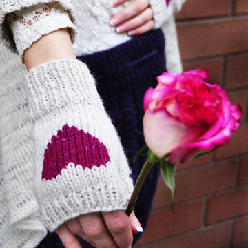 Be My Valentine Flirty Fingerless Gloves with Vday Messages