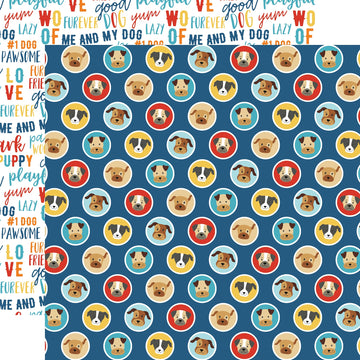 Echo Park Paper I Love My Dog Double-Sided Cardstock 12"X12" 25/Pkg - Puppy Love