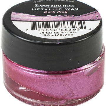 Crafter's Companion Spectrum Noir Metallic Wax .7oz - Dark Pink