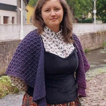 Honey Drip shawl
