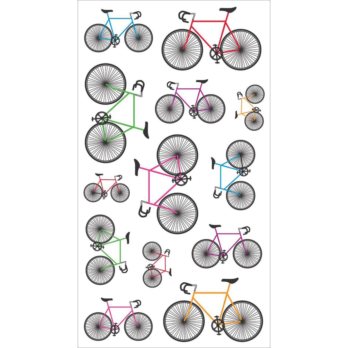 Sticko Stickers - Colorful Bicycles