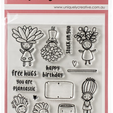 Uniquely Creative 4"X6" Clear Stamps 18/Pkg - Sweet Succulents