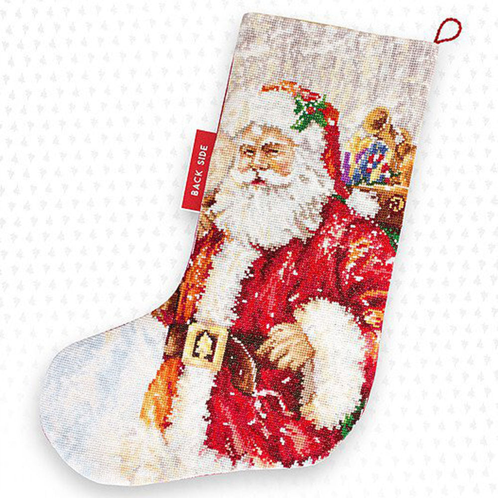 Luca-S Father Christmas Stocking Cross Stitch Kit - 37cm x 24.5cm