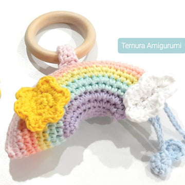 Crochet Rainbow Rattle