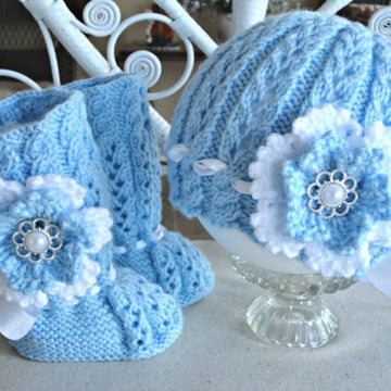 Baby Shoes Baby Cap Knitted Baby Set by Elena Mitchell