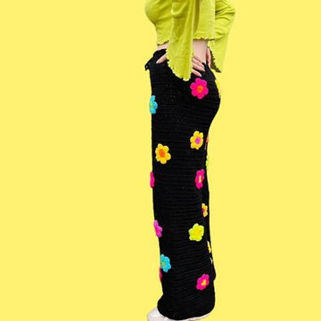 Flared Crochet Trousers