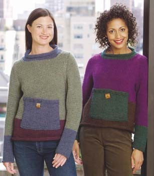 Knit Diagonal Jacket in Lion Brand Wool-Ease Chunky - 10502A