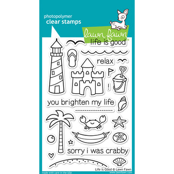 Lawn Fawn Clear Stamps 4"X6" - Life Is Good