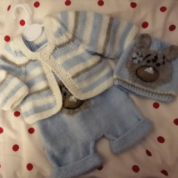 Grayson Tatty Bear Romper, Cardi and Hat 0-3mths