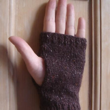 Owl fingerless mitts/wristlets with separate ears at the top