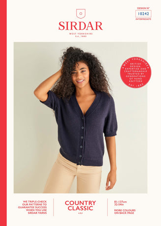Cardigan in Sirdar Country Classic 4 Ply - 10242 - Leaflet