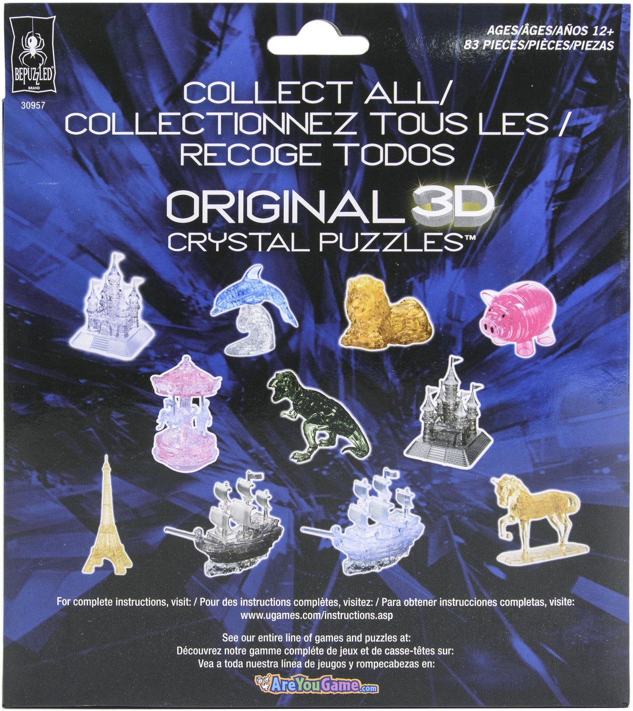 University Games 3-D Licensed Crystal Puzzle - Carousel
