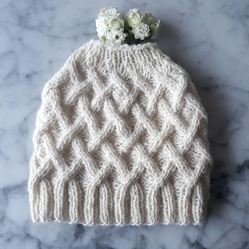 Aran Messy Bun Hat