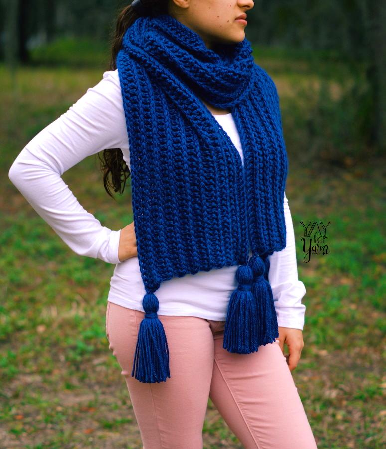 Knit-Look Crochet Scarf