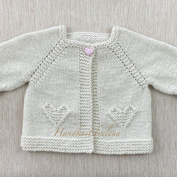 Baby Cardigan with Hearts