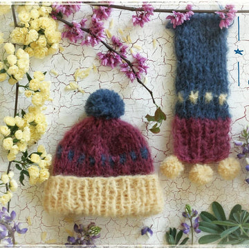 Peacock Ore Hat and Scarf set