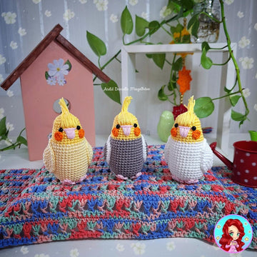 🐦 Cockatiel, Budgie & Kiskadee Amigurumi Pattern – A Colorful Tropical Trio! 🌴✨